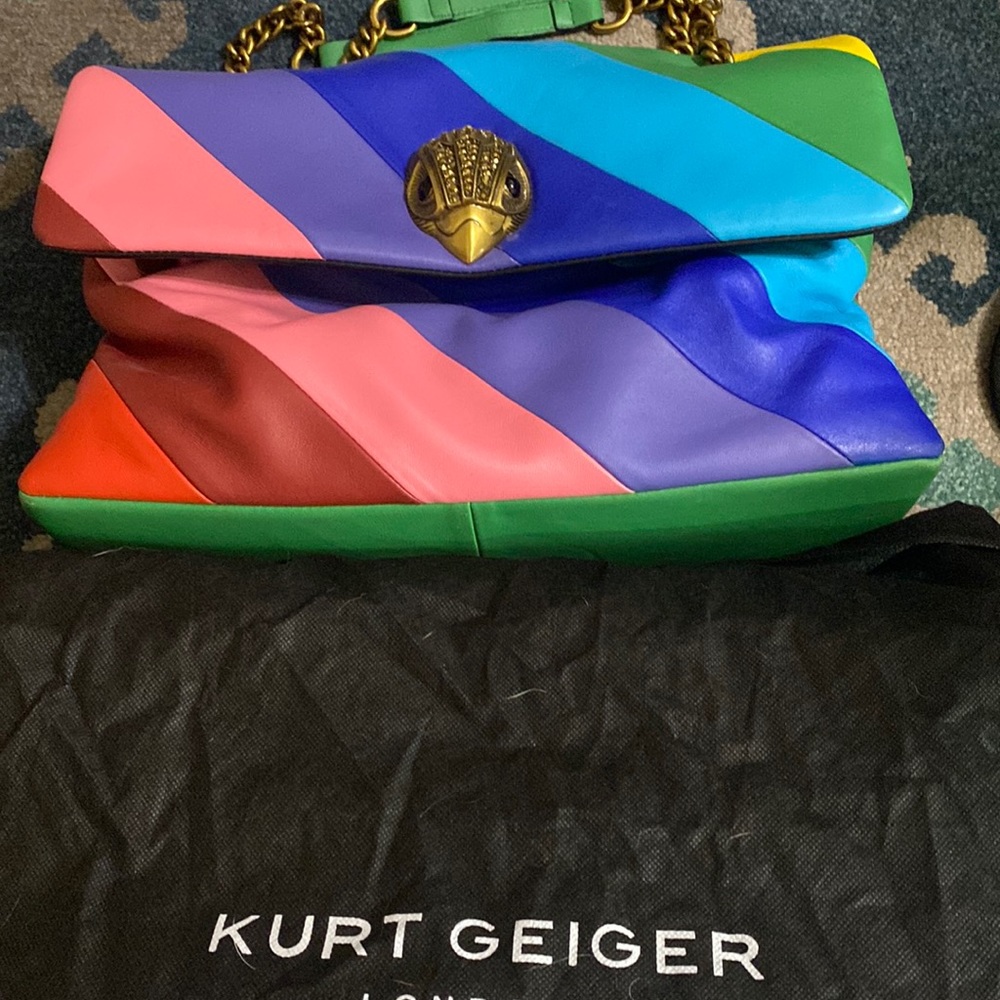 Kurt Geiger Multicolor Striped Shoulder Bag